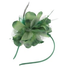 Women Fascinators Headband: Festival Floral Feathered Headpiece for Bride -