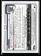 2020 Bowman Chrome #CPA-KK Karl Kauffmann Prospect Autographs Refractor #/499