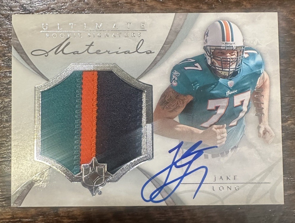 Jake Long Ultimate Collection #208 Rookie Material Patch Autograph