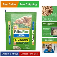 Feline Pine Platinum Non-Clumping Cat Litter, Feline Pine Cat Litter 18lb