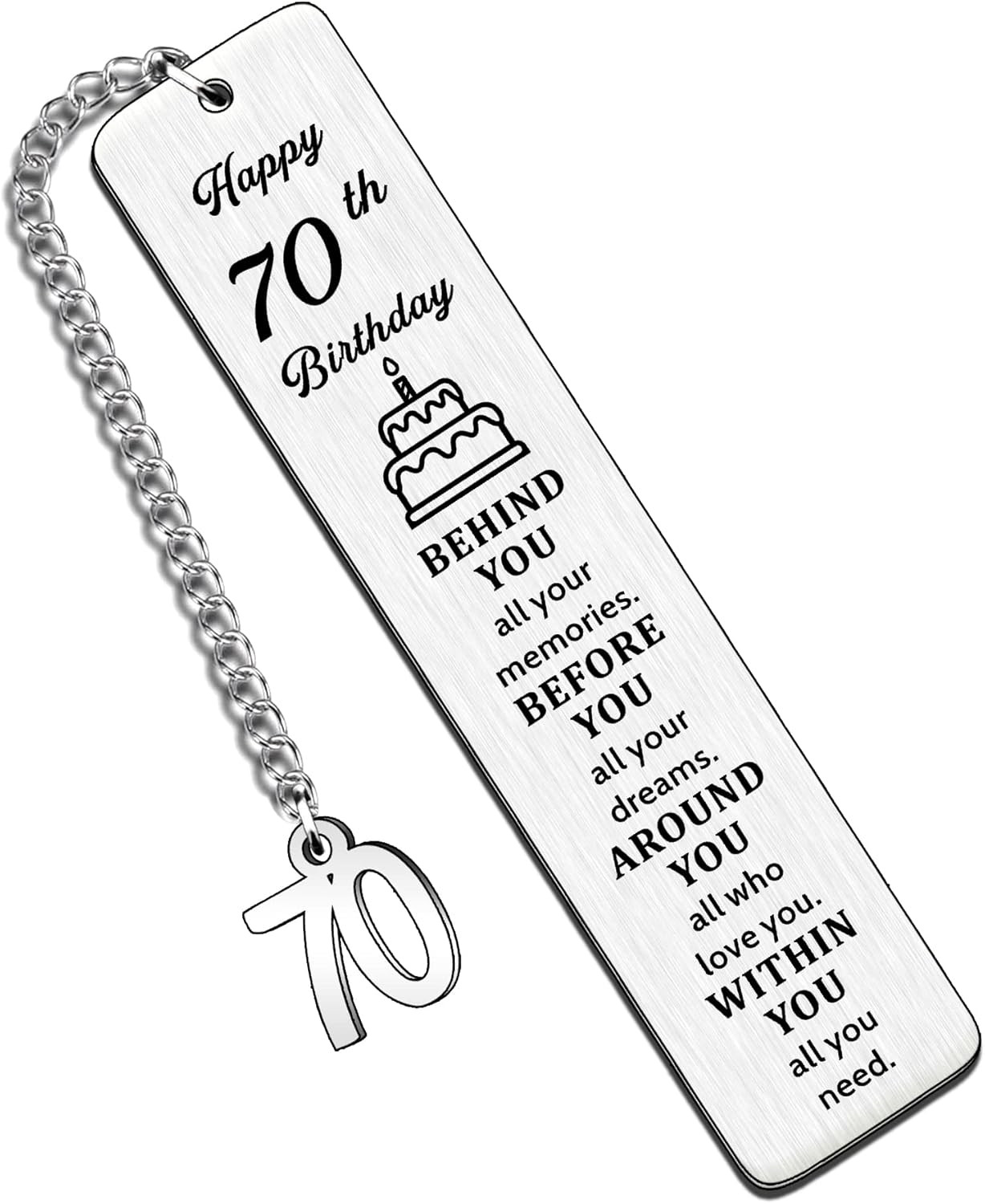 Happy 70Th Bookmark Birthday Gifts Women Men Best Friend Husband Wife Grandma