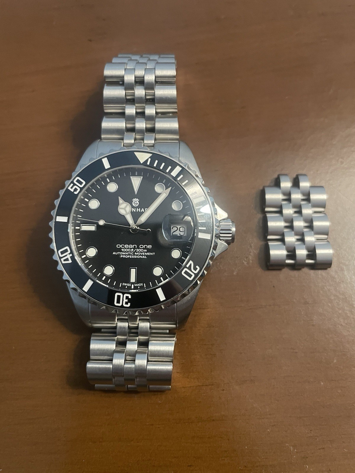 Steinhart Ocean 39 Black Ceramic Automatic Diver Watch Excellent 
