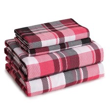 100 Cotton Flannel Sheet Set 4 Pieces, Heavy-Duty Fluffy Flannel Design, The...