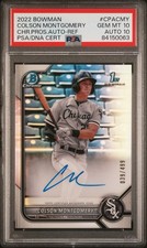 Colson Montgomery 2022 1st Bowman Chrome Auto Refractor /499 PSA Dual 10/10