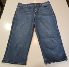 Gloria Vanderbilt Jean Capri's Women's Size 14 Blue Medium Wash Rail Straight