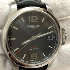 Longines VHP Wristwatch Conquest Black Leather 40mm Japan Vintage Edition