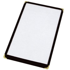 Winco PMC5K 8 1/2 in x 5 1/2 in Black Single Menu Cover