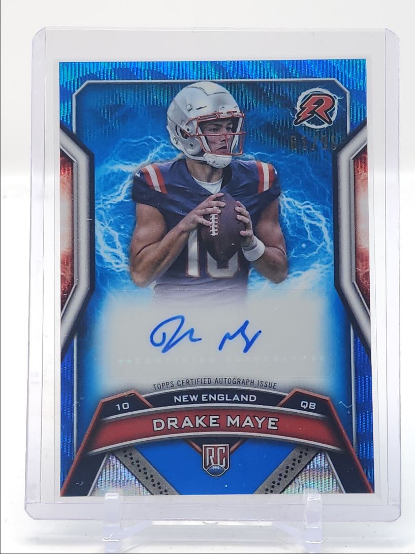 DRAKE MAYE 2024 TOPPS RESURGENCE ROOKIE BLUE SURGE RC AUTO /99 Q3414