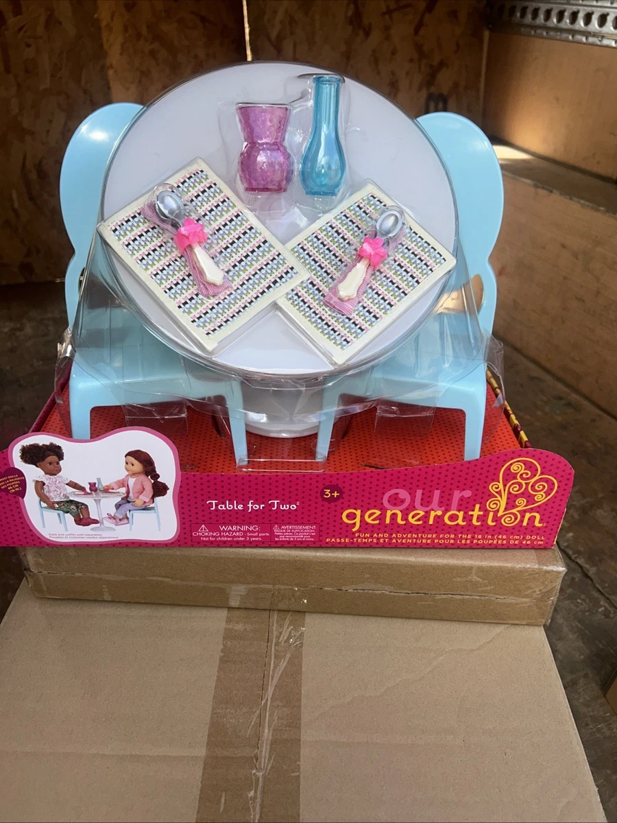 Our Generation Accessories Bundle Table for Two & Birthday Party Time