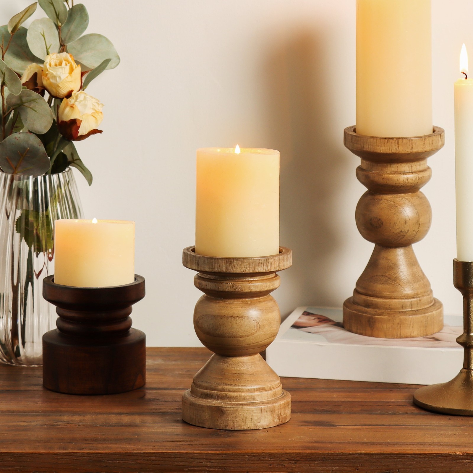 Set Of 2 For Table Mantel Farmhouse Decor