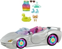 Barbie Puppen HDJ47 Fahrzeug Puppe Spielzeuge Kinder Barbie Auto Cabrio Grau