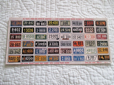 IDEAL XP-600 & CADILLAC Fix-it car Reproduction License Plates