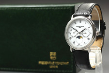 Vintage 1997 [N MINT w/ BOX] FREDERIQUE CONSTANT Moon Phase Quartz Men's Watch