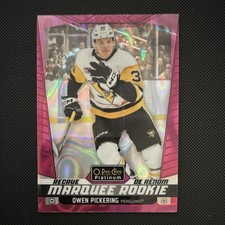 O-Pee-Chee Platinum Marquee Rookie Owen Pickering #215 Pink Magma Penguins NHL