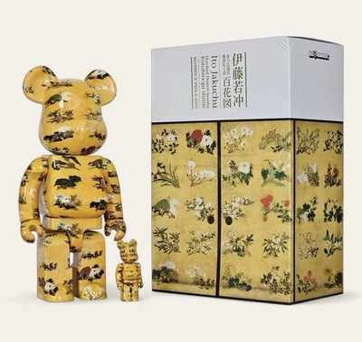 BEARBRICK Ito Jakuchu ''Hundred Flowers Fusuma Kotohira-gu Shrine'' (100%+400%)