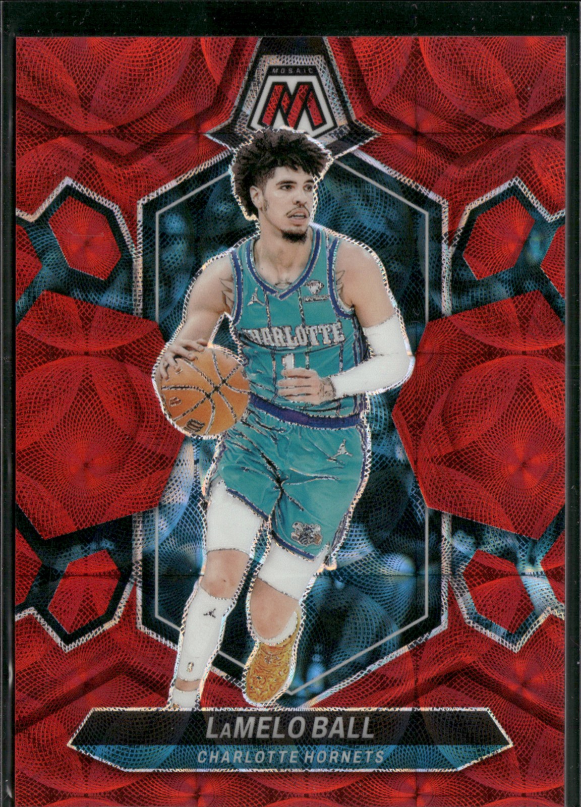 2021-22 Panini Mosaic LaMelo Ball #251 Red Reactive Prizm /75 Hornets SP