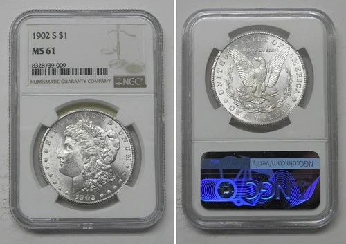 1902-S Morgan Dollar, NGC MS61  #9009