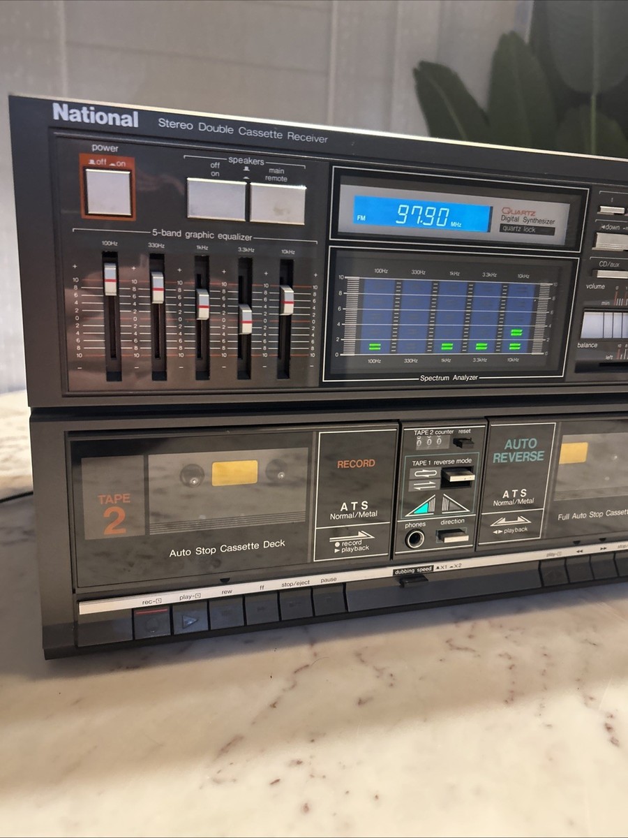 National SA-W8 レコード ダブルカセット オーディオ SL-N2C Rare Vintage National (Panasonic) SG 420W Stereo Boombox Cassette