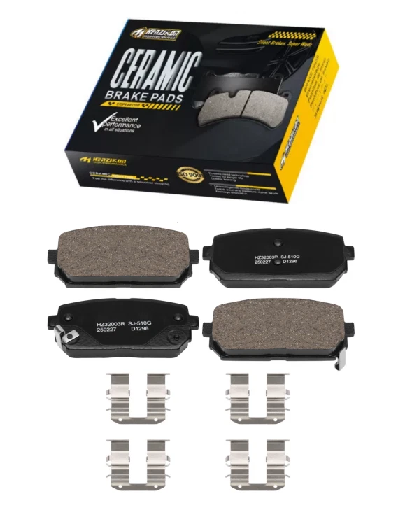 Pastillas de freno traseras de cerámica con hardware para Kia Rondo 2007 2008 2009 2010 2011 2012 Foto 3 de 4