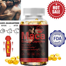 MACA ROOT Extract 120 Capsules Peruvian Maca Extract for Men Organic Vitamins