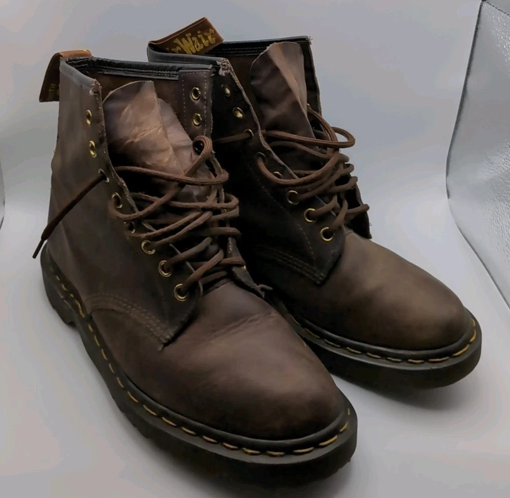 Dr Martens Brown Leather High Top Boots New Mens Size 9 Dr Martens Brookline Chuka In Dark Brown | Lace Up Leather  main image 3