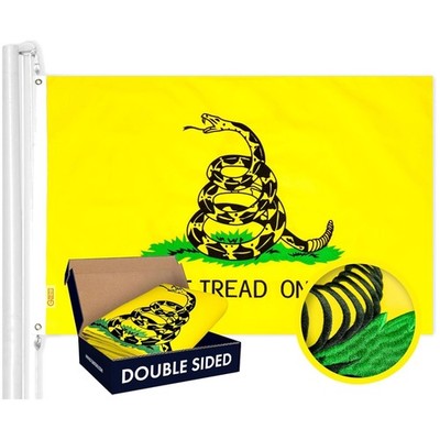 Patriotic Embroidered Flag | Double Sided Polyester | 4x6 Ft
