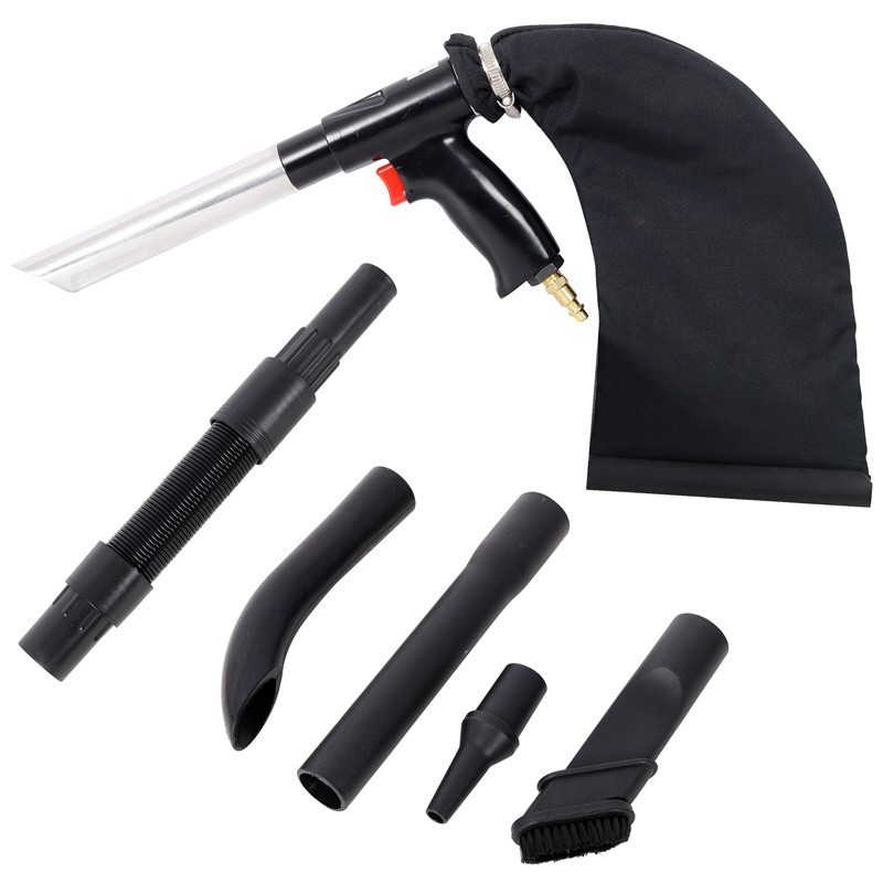 2-in-1 Air Vacuum Blow Gun Kit Pneumatic Vacuum Blower Tool For Workshop Cleaner