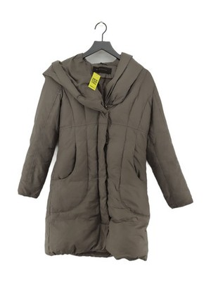 Elie Tahari Damen Mantel S grau Polyester mit anderen, Polyamid gesteppt