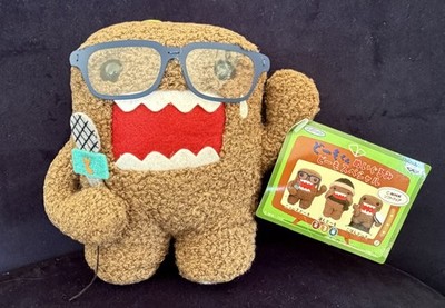 RARE WITH TAG Domo-kun News Announcer Domo 8  Plush Banpresto Japan 2001 NHK TV