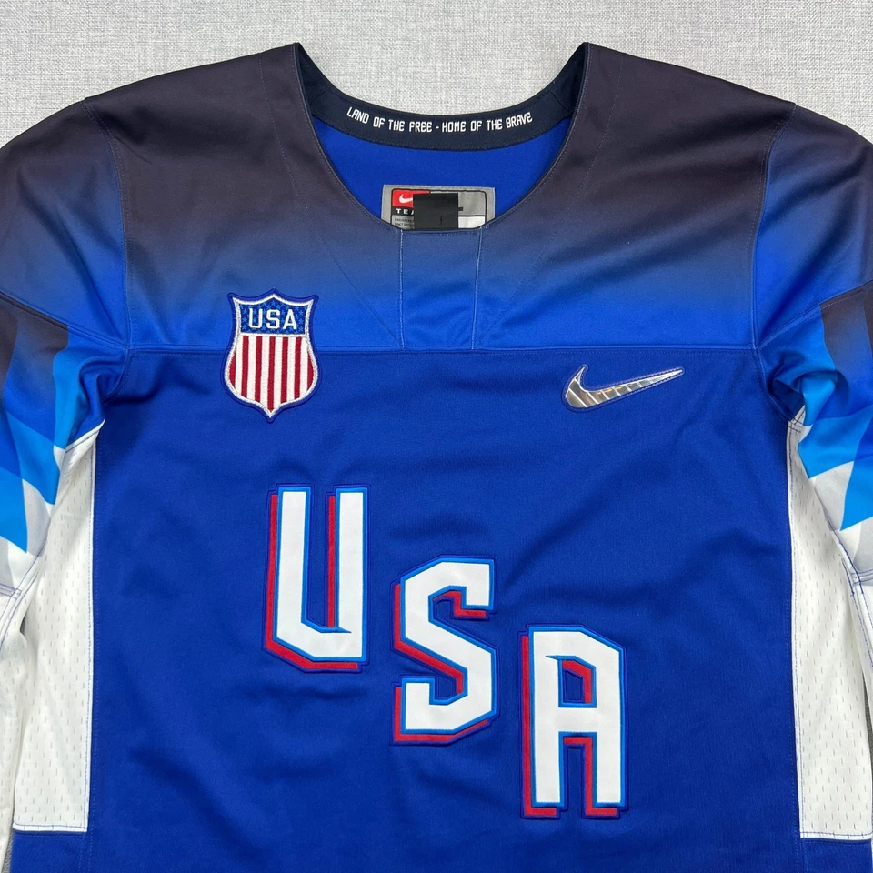 Хоккейная футболка Nike Team USA 2018 Pyeongchang Olympic цвет Royal Blue мужская размер Large - Изображение 3 из 4