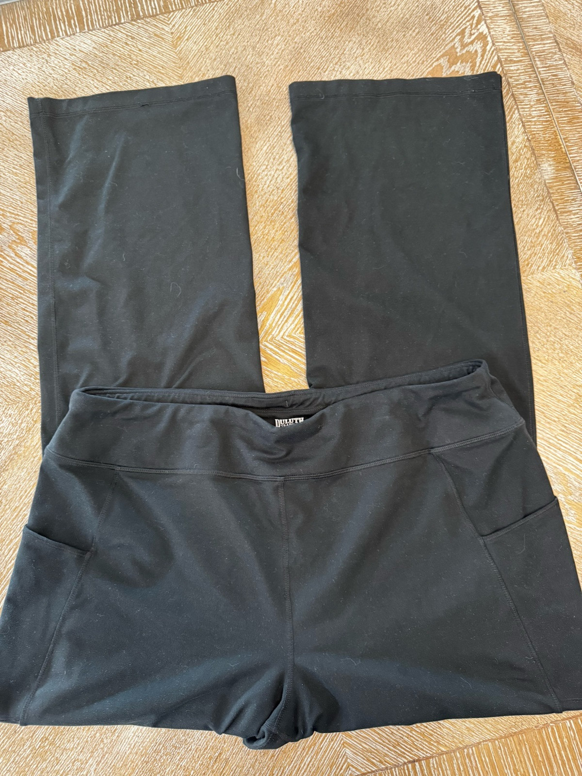 Duluth Trading Co Black Straight Leg Pants XL X 31 Waist 38” Inseam 32” Pockets