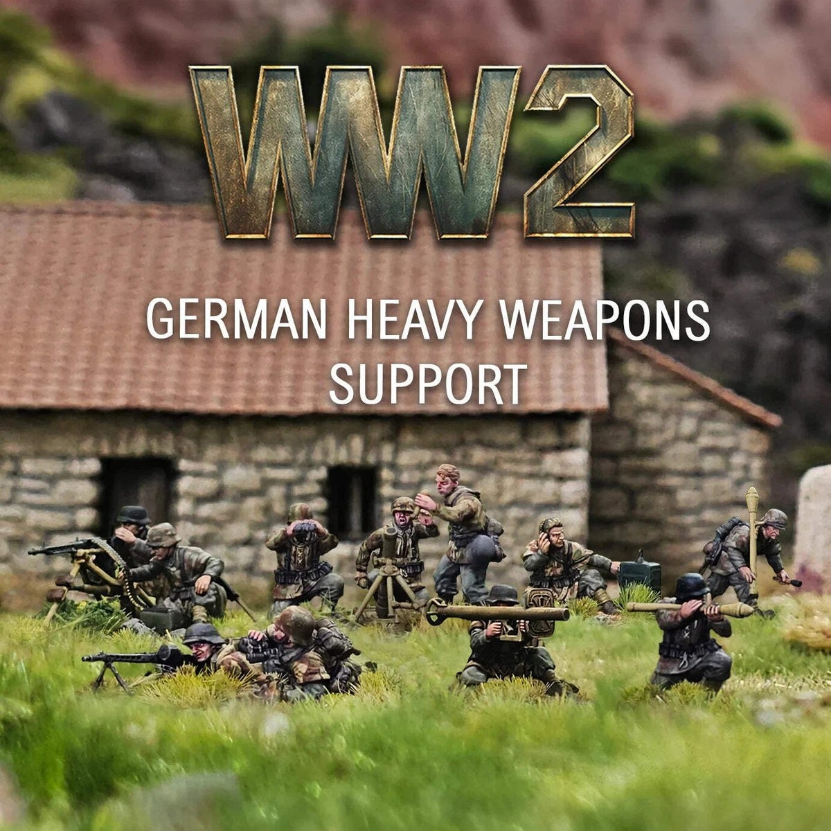 VICTRIX German Heavy Weapons Support (x32 Figures) - 28mm WW2