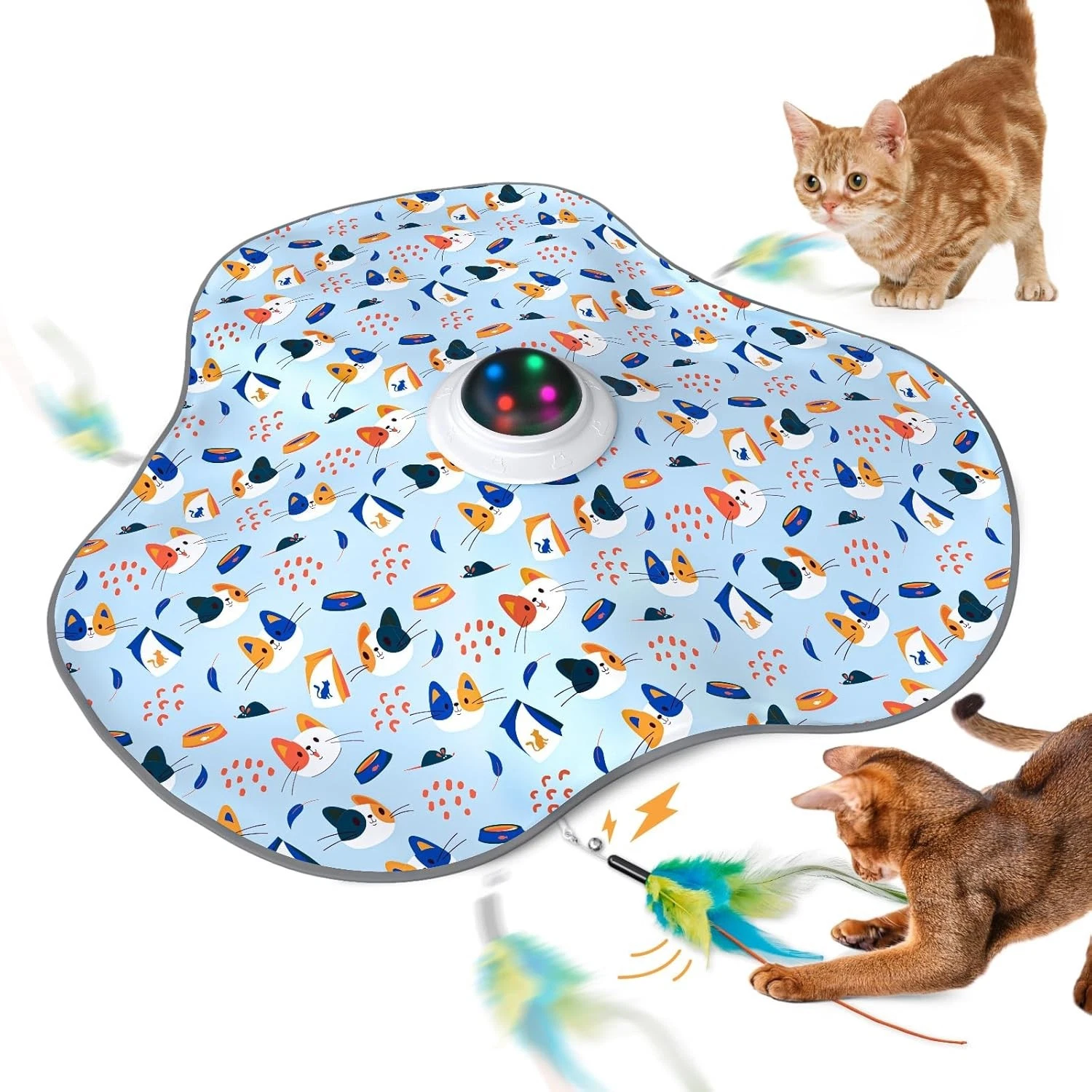 Interactive Cat Toys Rechargeable: Interactive Cats Toy with Chime - Automatic