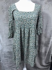 American Eagle Y2K Babydoll Ditsy Mini Dress XS 90s Grunge Cottage Peasant