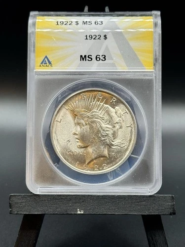 1922-P Peace Dollar ANACS MS63