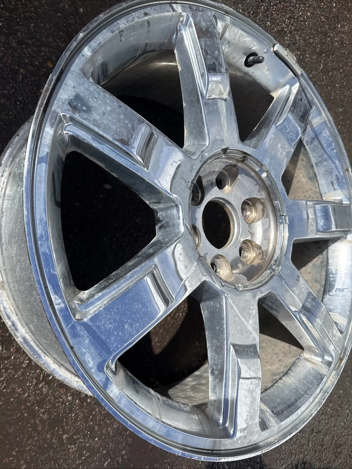 07-14 Cadillac Escalade 22x9 Chrome 9 Spoke Wheel/Rim OEM See Photos - Image 2 of 4