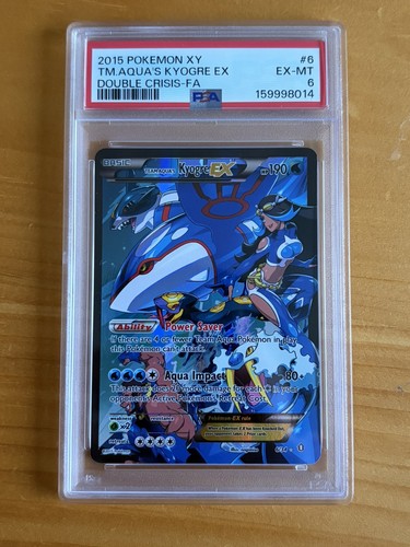 Team Aqua's Kyogre-EX graded PSA 6 for sale on eBay