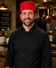 Red Classic Chef Skull Cap Durable Restaurant Sushi Chef Hat Kitchen Chef Hat