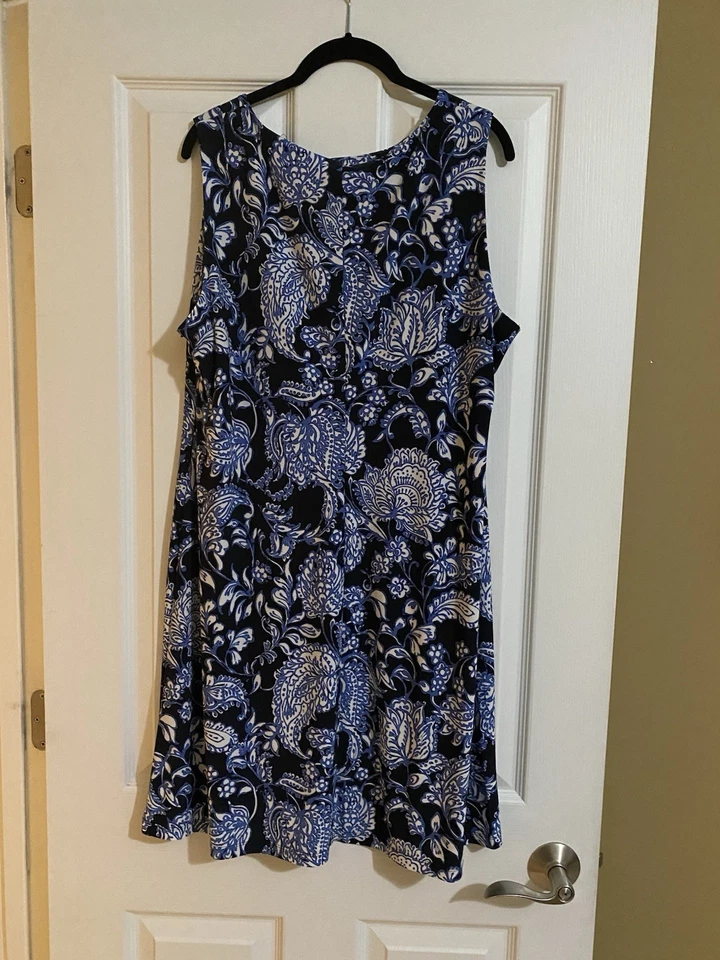 Tommy Hilfiger Blue Floral Paisley Dress 16 XL NWT - Image 3 of 4