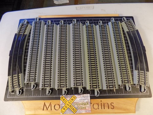HO Bachmann 9 piezas H4402A2-2 18" rad curvado reirrailer/terminales; 7 estrategias (071527) | Condition: Used