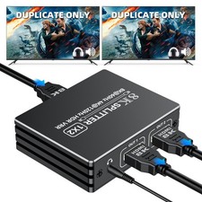 HDMI 2.1 Splitter 1 in 2 Out 4K 120Hz 8K 60Hz with Audio Out, 1x2 HDMI Y Spli...