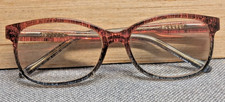 Pink Blue Leopard Print Eyeglasses Frames EL-390 C2 54-18-135 Full Rim Clear...