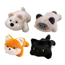 Cartoon Plush Black Cat Refrigerator Magnets,Cute Animal Decor For Home & Car