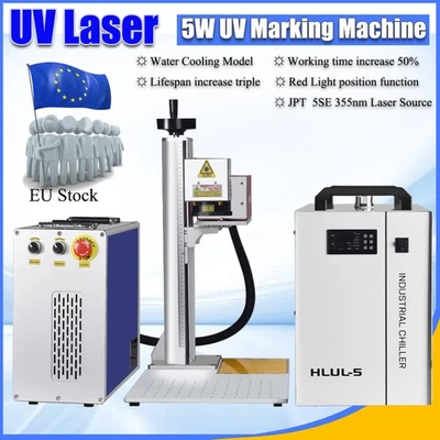 CNCZONE JPT 5W 355nm UV Laser Marking Machine Universal Marking For Wood Glass Metal EU