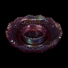 Fenton Purple Wildflower Carnival Glass iridescent  Bowl 8"