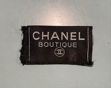 VINTAGE  CHANEL BOUTIQUE black label~1 PC~1.25" x 2"~AUTHENTIC