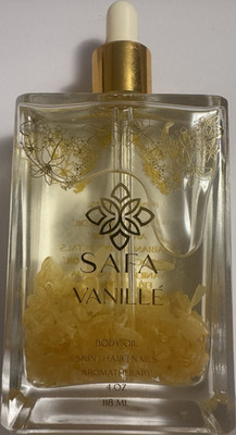 SAFA Vanilla Jasmine Body Oil for Skin Hair Nails Aromatherapy 4 oz 118 mL