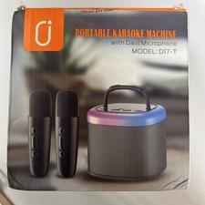 Karaoke Machine - Portable Bluetooth Speaker with 2 Wireless Mics High Quality