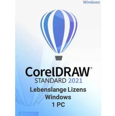 CorelDRAW Standard 2021 I Lebenslange Lizens Windows 1 PC