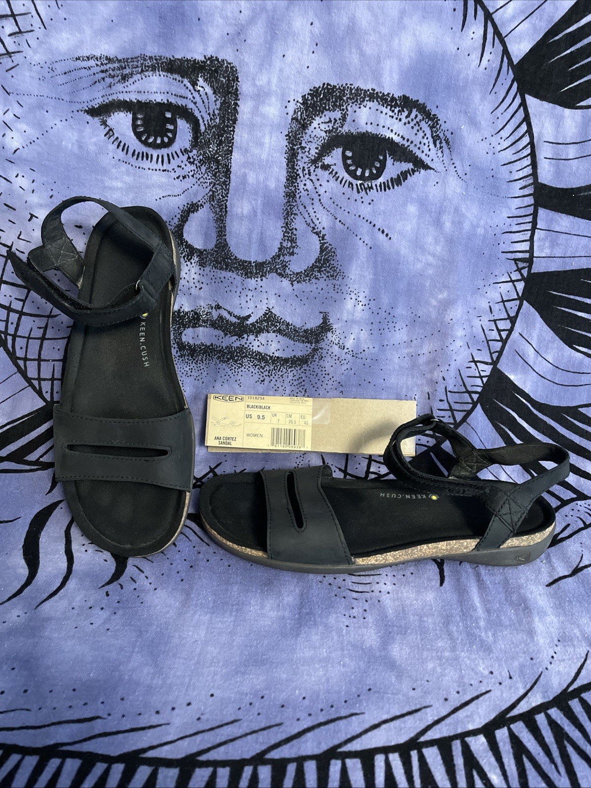 Sandali comodi Keen Ana Cortez slingback pelle nera da donna taglia 9 5 US 40 EU